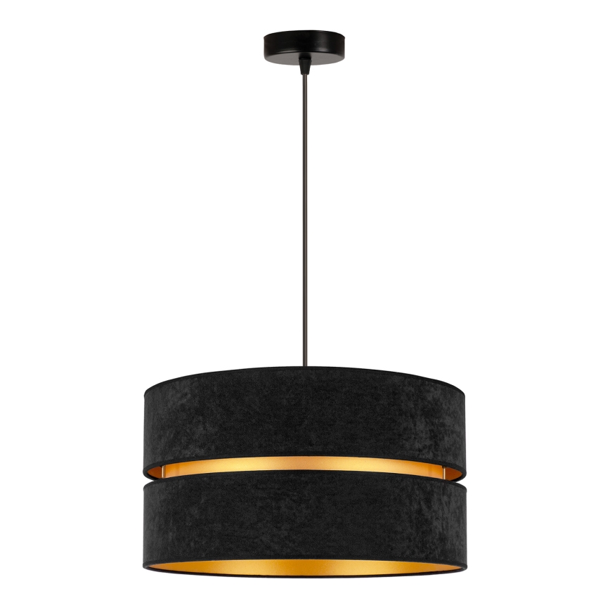 Duolla - Chandelier on a string DUO 1xE27/15W/230V d. 40 cm black/gold