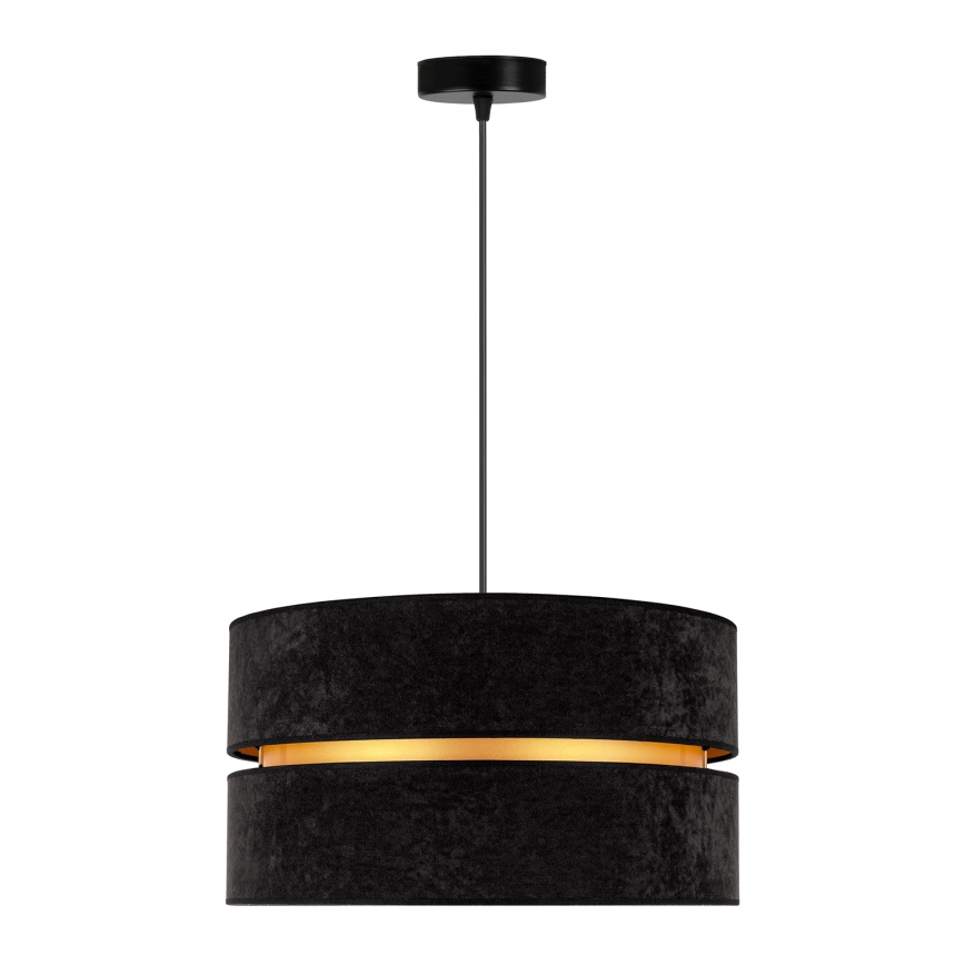 Duolla - Chandelier on a string DUO 1xE27/15W/230V d. 40 cm black/gold
