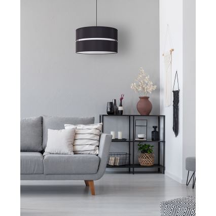 Duolla - Chandelier on a string DUO 1xE27/15W/230V d. 40 cm black/white