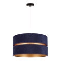 Duolla - Chandelier on a string DUO 1xE27/15W/230V d. 40 cm blue/gold
