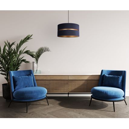 Duolla - Chandelier on a string DUO 1xE27/15W/230V d. 40 cm blue/gold