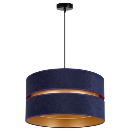Duolla - Chandelier on a string DUO 1xE27/15W/230V d. 40 cm blue/gold