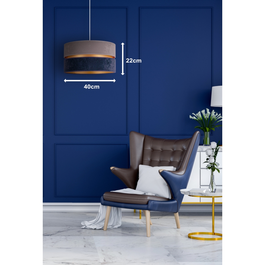 Duolla - Chandelier on a string DUO 1xE27/15W/230V d. 40 cm blue