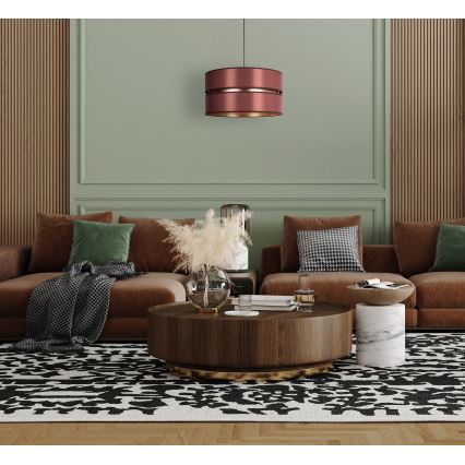 Duolla - Chandelier on a string DUO 1xE27/15W/230V d. 40 cm burgundy/gold