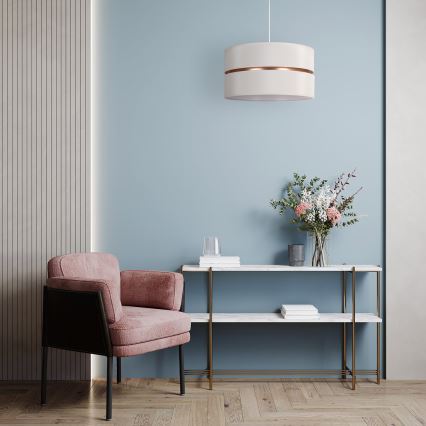Duolla - Chandelier on a string DUO 1xE27/15W/230V d. 40 cm creamy/gold