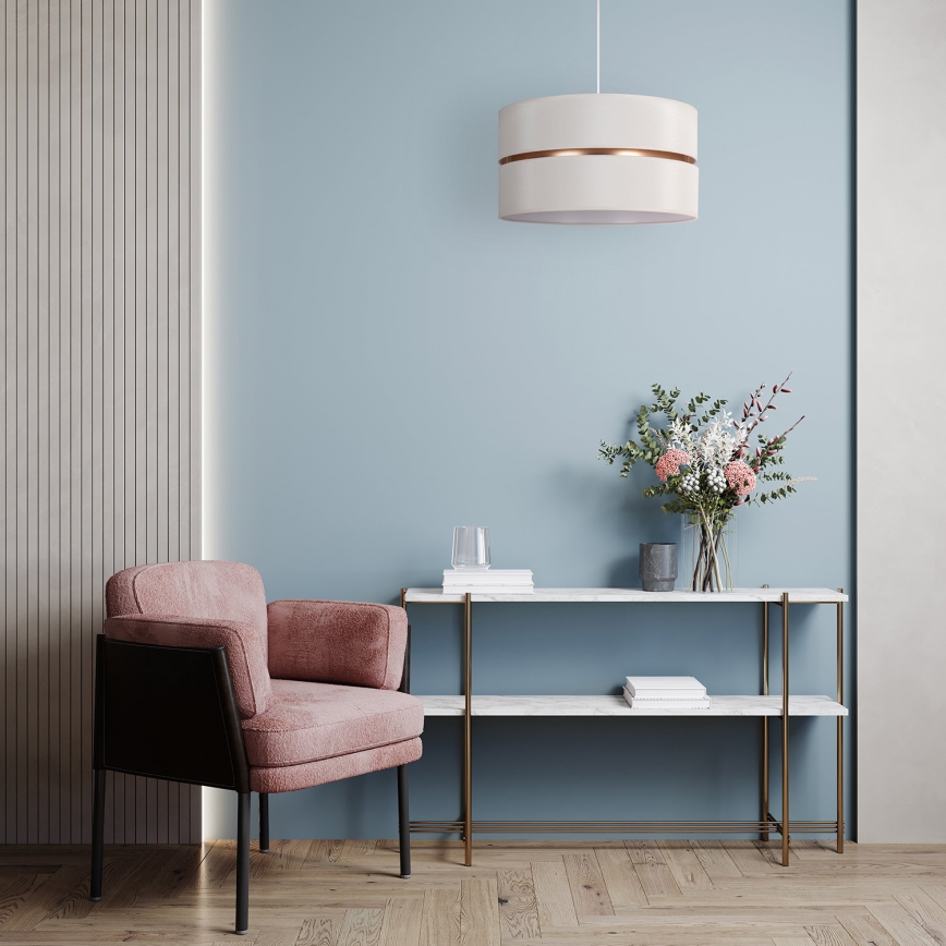 Duolla - Chandelier on a string DUO 1xE27/15W/230V d. 40 cm creamy/gold