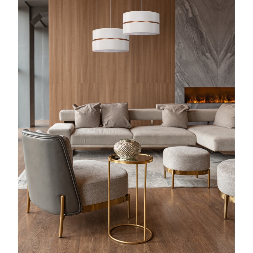 Duolla - Chandelier on a string DUO 1xE27/15W/230V d. 40 cm creamy/gold