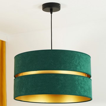 Duolla - Chandelier on a string DUO 1xE27/15W/230V d. 40 cm green/gold