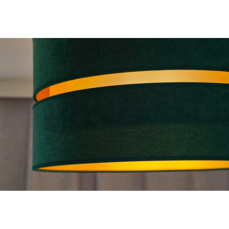 Duolla - Chandelier on a string DUO 1xE27/15W/230V d. 40 cm green/gold