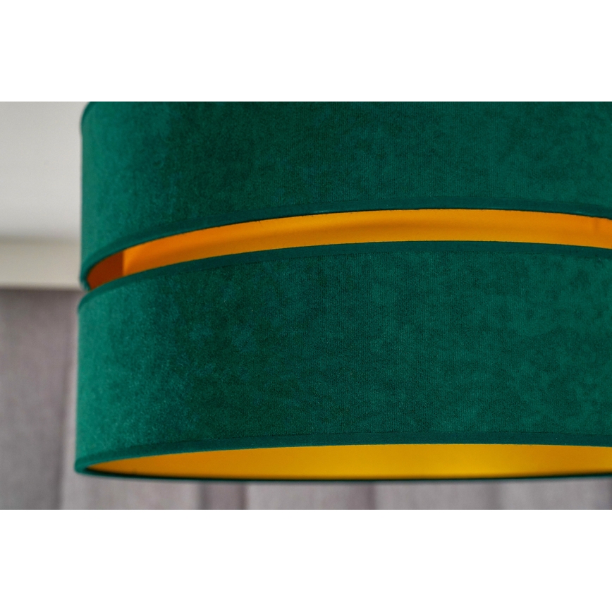 Duolla - Chandelier on a string DUO 1xE27/15W/230V d. 40 cm green/gold