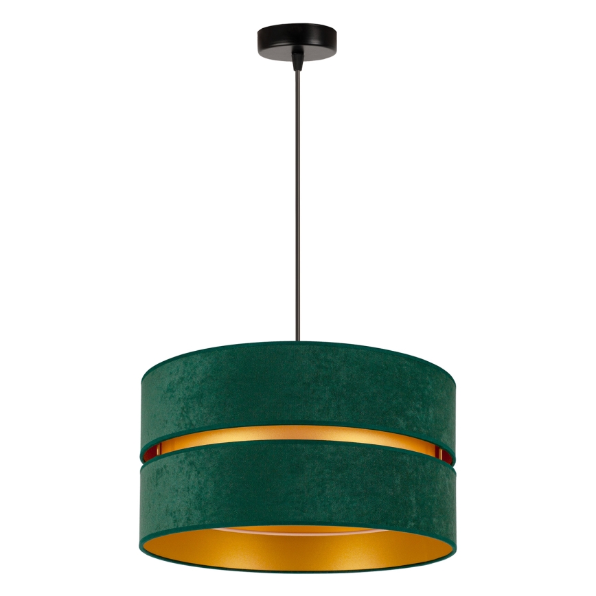 Duolla - Chandelier on a string DUO 1xE27/15W/230V d. 40 cm green/gold