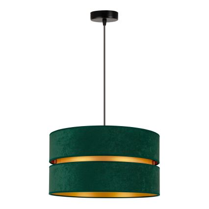 Duolla - Chandelier on a string DUO 1xE27/15W/230V d. 40 cm green/gold