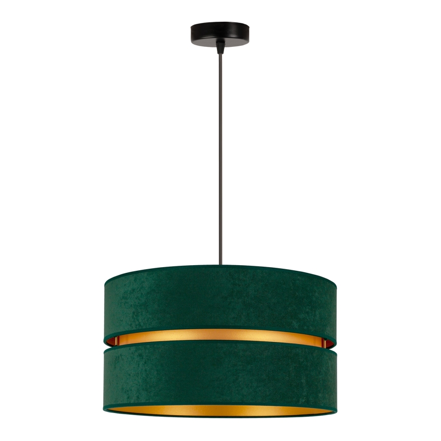 Duolla - Chandelier on a string DUO 1xE27/15W/230V d. 40 cm green/gold