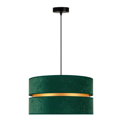 Duolla - Chandelier on a string DUO 1xE27/15W/230V d. 40 cm green/gold