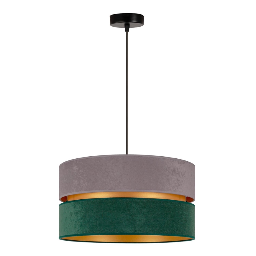 Duolla - Chandelier on a string DUO 1xE27/15W/230V d. 40 cm grey/green/gold