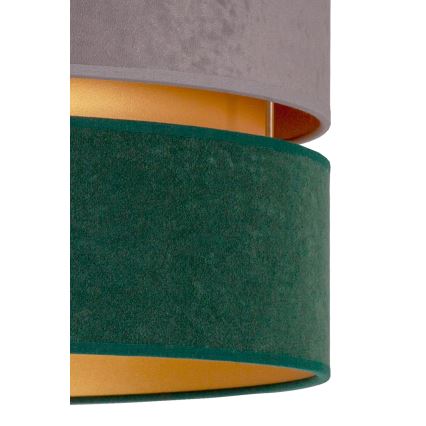 Duolla - Chandelier on a string DUO 1xE27/15W/230V d. 40 cm grey/green/gold