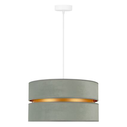 Duolla - Chandelier on a string DUO 1xE27/15W/230V d. 40 cm light green/gold