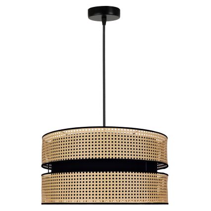 Duolla - Chandelier on a string DUO 1xE27/15W/230V d. 40 cm rattan/black