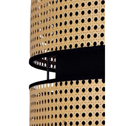 Duolla - Chandelier on a string DUO 1xE27/15W/230V d. 40 cm rattan/black