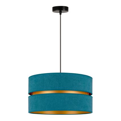 Duolla - Chandelier on a string DUO 1xE27/15W/230V d. 40 cm turquoise/gold