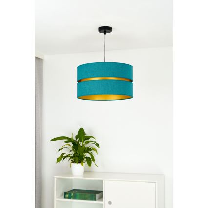 Duolla - Chandelier on a string DUO 1xE27/15W/230V d. 40 cm turquoise/gold