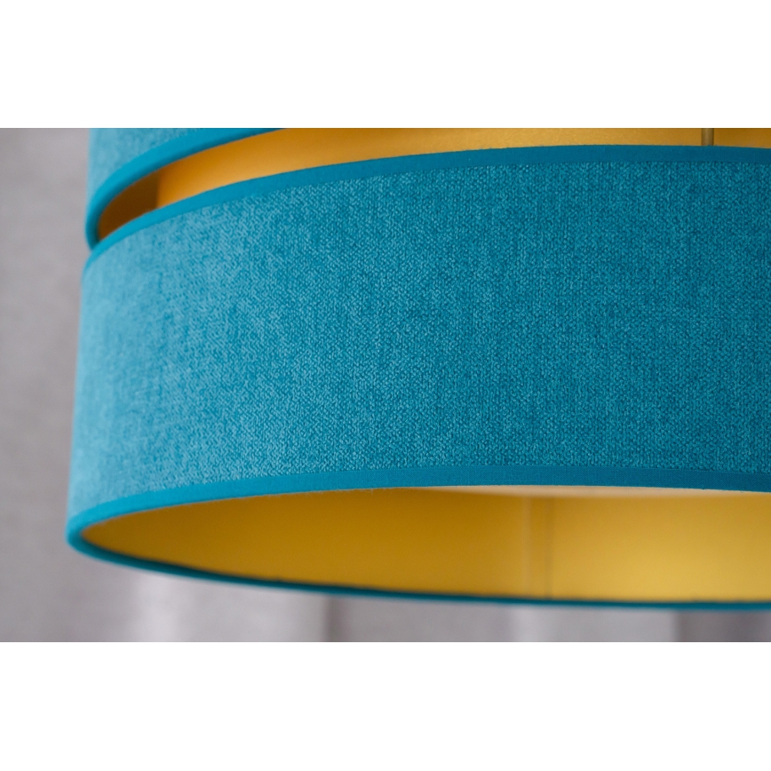 Duolla - Chandelier on a string DUO 1xE27/15W/230V d. 40 cm turquoise/gold