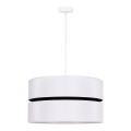 Duolla - Chandelier on a string DUO 1xE27/15W/230V d. 40 cm white/black