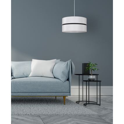 Duolla - Chandelier on a string DUO 1xE27/15W/230V d. 40 cm white/black