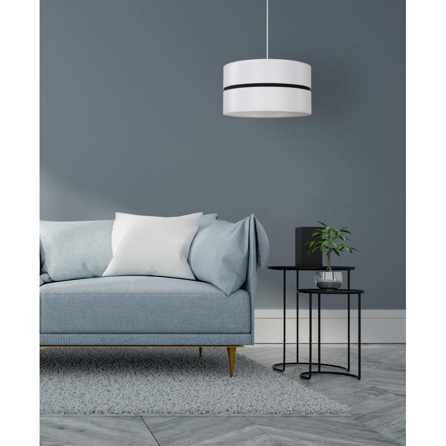 Duolla - Chandelier on a string DUO 1xE27/15W/230V d. 40 cm white/black