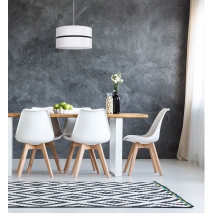 Duolla - Chandelier on a string DUO 1xE27/15W/230V d. 40 cm white/black