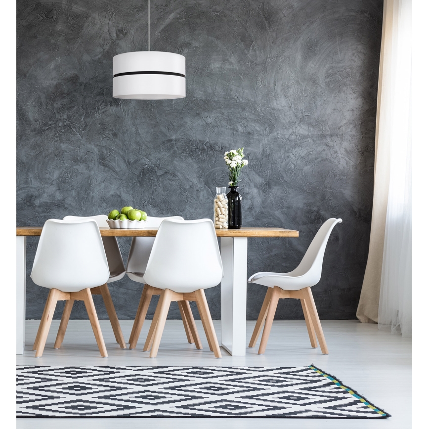 Duolla - Chandelier on a string DUO 1xE27/15W/230V d. 40 cm white/black