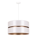Duolla - Chandelier on a string DUO 1xE27/15W/230V d. 40 cm white/gold