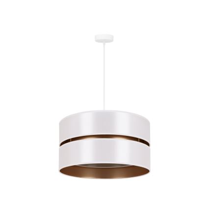 Duolla - Chandelier on a string DUO 1xE27/15W/230V d. 40 cm white/gold