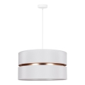 Duolla - Chandelier on a string DUO 1xE27/15W/230V d. 40 cm white/gold