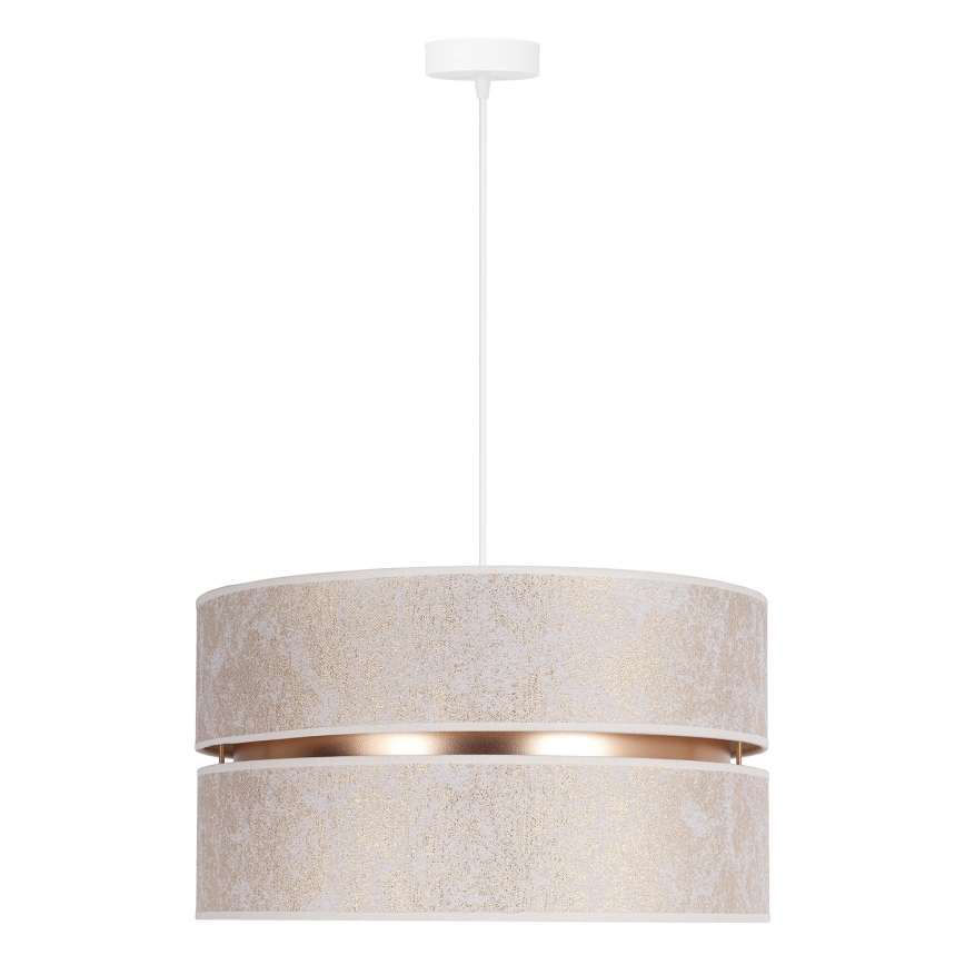 Duolla - Chandelier on a string DUO 1xE27/15W/230V d. 40 cm white/gold