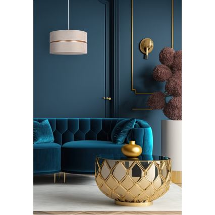 Duolla - Chandelier on a string DUO 1xE27/15W/230V d. 40 cm white/gold