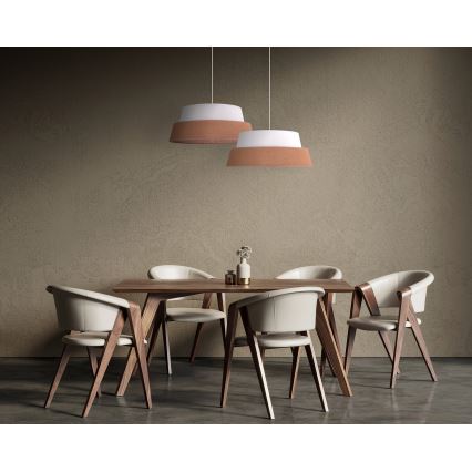 Duolla - Chandelier on a string GALAXY 1xE27/15W/230V d. 50 cm brown/white
