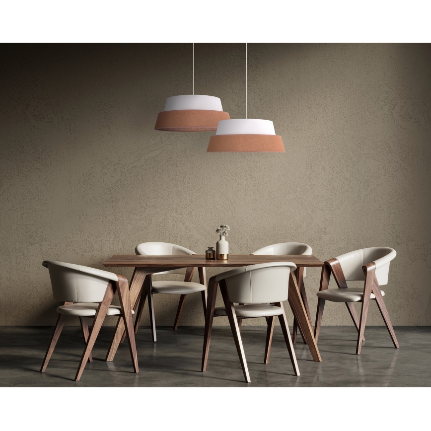 Duolla - Chandelier on a string GALAXY 1xE27/15W/230V d. 50 cm brown/white
