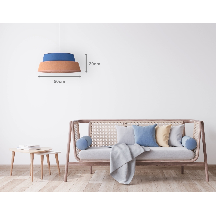 Duolla - Chandelier on a string GALAXY 1xE27/40W/230V d. 50 cm blue