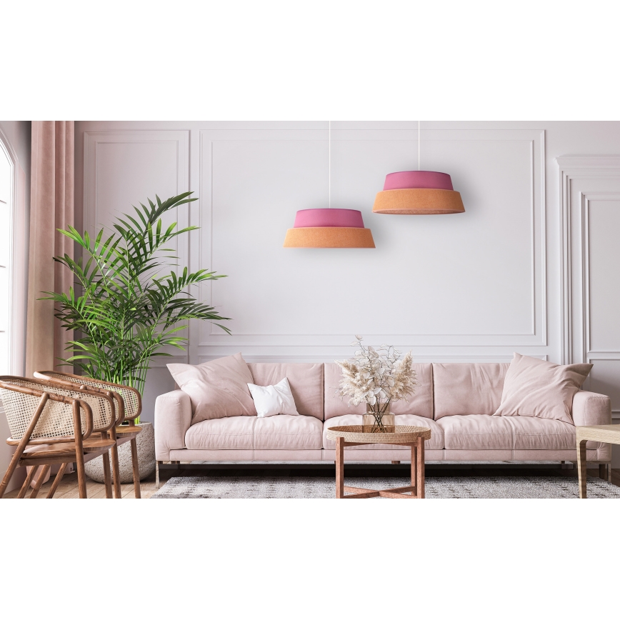 Duolla - Chandelier on a string GALAXY 1xE27/40W/230V d. 50 cm pink