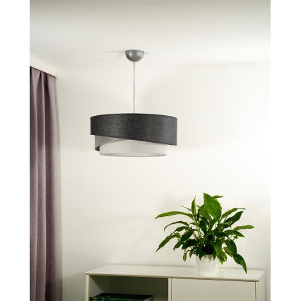Duolla - Chandelier on a string KOBO 1xE27/15W/230V d. 45 cm anthracite/grey/white