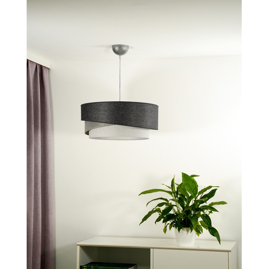 Duolla - Chandelier on a string KOBO 1xE27/15W/230V d. 45 cm anthracite/grey/white