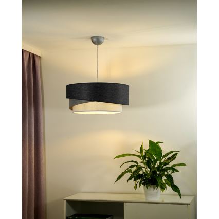 Duolla - Chandelier on a string KOBO 1xE27/15W/230V d. 45 cm anthracite/grey/white