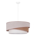 Duolla - Chandelier on a string KOBO 1xE27/15W/230V d. 45 cm beige/brown/white
