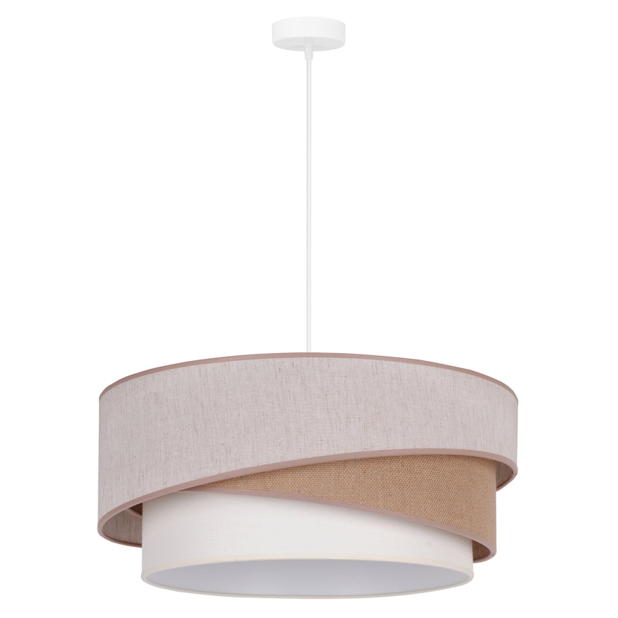 Duolla - Chandelier on a string KOBO 1xE27/15W/230V d. 45 cm beige/brown/white