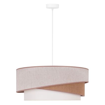 Duolla - Chandelier on a string KOBO 1xE27/15W/230V d. 45 cm beige/brown/white