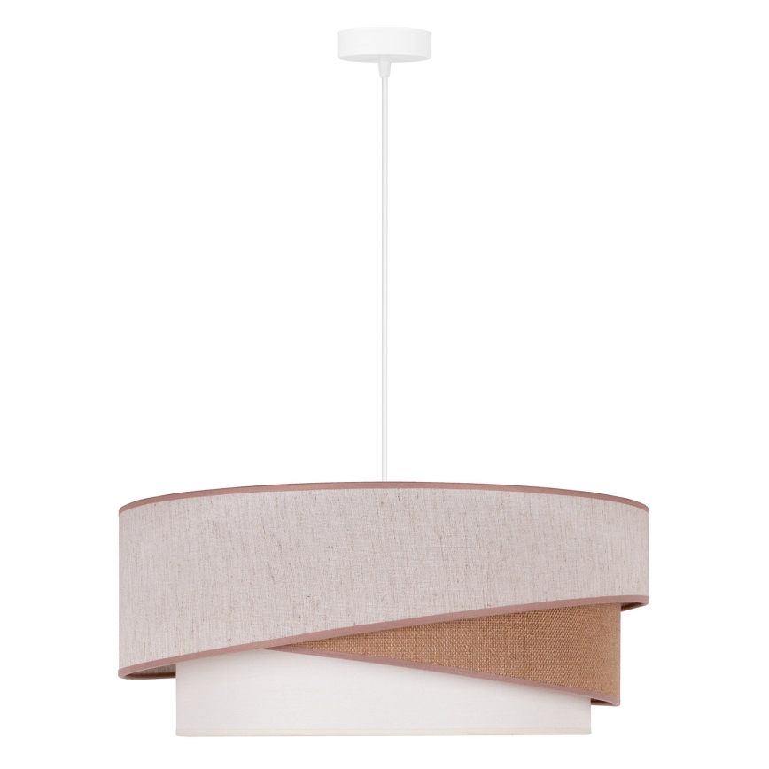 Duolla - Chandelier on a string KOBO 1xE27/15W/230V d. 45 cm beige/brown/white