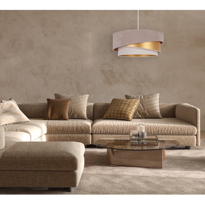 Duolla - Chandelier on a string KOBO 1xE27/15W/230V d. 45 cm beige/gold/creamy