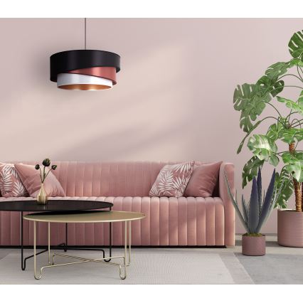 Duolla - Chandelier on a string KOBO 1xE27/15W/230V d. 45 cm black/burgundy/silver