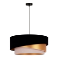 Duolla - Chandelier on a string KOBO 1xE27/15W/230V d. 45 cm black/gold/creamy